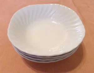 4 Johnson Brothers Regency weiß quadratisch Müsli Suppenschüsseln 6 1/8" England 1883 EG - Bild 1 von 6