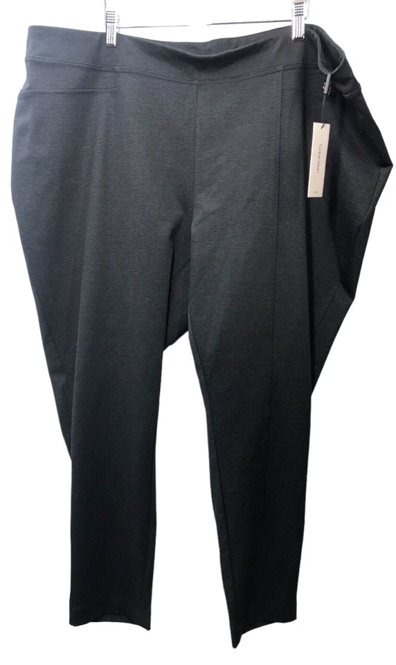 Calvin Klein Womens Birdseye Madison Dress Long Pants Leggings Black Size 3X - Image 1 of 4