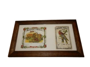 Juego enmarcado de 2 tarjetas de mérito escolar de principios de 1900 vidrio de conservación regalo profesor - Imagen 1 de 11