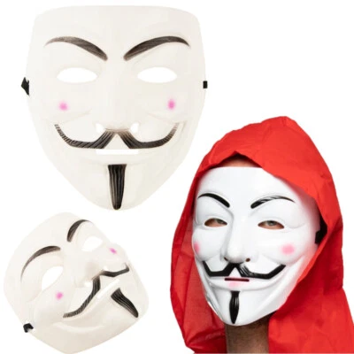 Anonyme Vendetta-Maske aus strapazierfähigem Kunststoff: Beliebte Wahl für Hallo - Bild 1 von 4