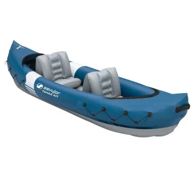 Sevylor Riviera 2 Person Man Inflatable Water Kayak Canoe including Paddle - Image 1 of 3