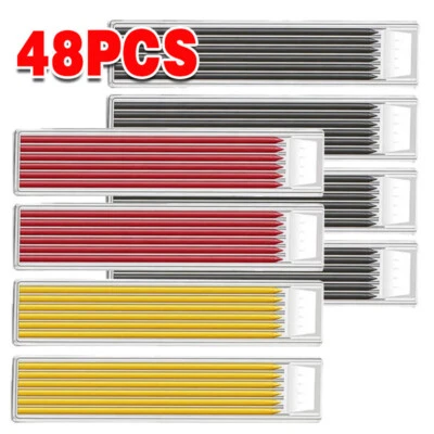 Tracer Pencil Refill 2.8mm Solid Carpenter Pencil Deep Hole Marker Refill 48 Pcs