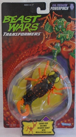Transformers Beast Wars Powerpinch Predacon Earwig To Robot Kenner NEW! SEALED! Cover