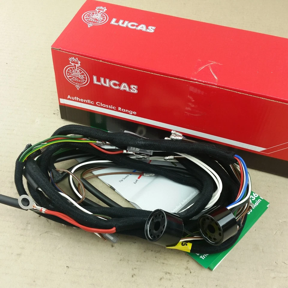 Arnés de cableado Lucas telar Triumph Unit Twins 350 500 650 1965, 54936415 Foto 1 de 1