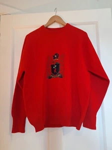 Vintage Peter Scott Golf Pullover Rot 46 Brustumfang - Bild 1 von 8