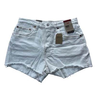 Levi's 501 женщин 31 кремовый/белый кнопка мухи высоты классический джинсовой ткани Jean шорты - Изображение 1 из 4