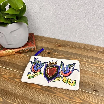 Bolso de viaje Brighton 2019 maquillaje cremallera palomas azules corazón amor por el arte Foto 1 de 4