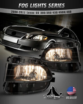 Conjunto de luces antiniebla transparentes par de luces antiniebla para 06-11 Lexus GS 300/350/430/450H/460 Foto 1 de 4