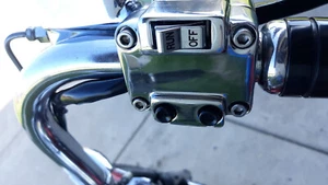 HARLEY FL 1972/81, FX & Sportster 1973/1981 HANDLEBAR CHROME run/off SWITCH - Picture 1 of 4