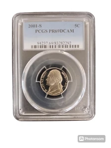 2001 S 5C Jefferson Nickel PCGS PR69DCAM  - Picture 1 of 2