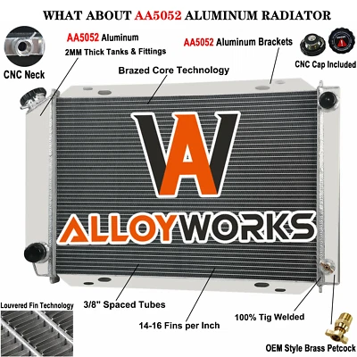 Radiador de aluminio de 2 filas para Ford Mustang GT LX 1979-1993 1980 1982 5,0 L V8 MT Foto 1 de 4