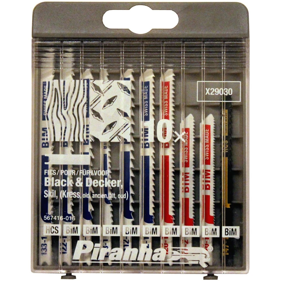Piranha X29030 10 Pce Dos Metales & Hcs Hoja de Sierra Juego para Madera PVC & - Image 1 of 1