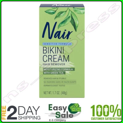 Crema depilación té verde hidratante área privada del bikini detener el crecimiento 1,7 oz Foto 1 de 4