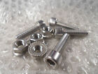 APRILIA RS125 RS 125 FRONT RIDER FOOTREST BRACKET BOLTS  X4 STAINLESS ALLEN HEAD