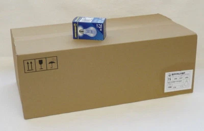 100 Stück x 75 Watt KLAR Glühlampen E27 Glühbirne 75W Glühlampe Glühbirnen NEU - Bild 1 von 3