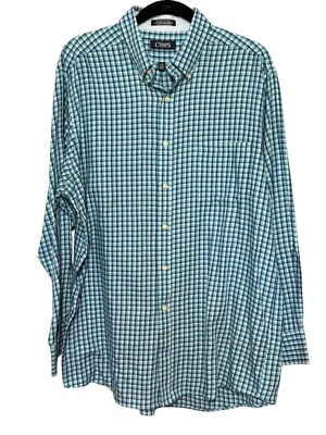 Chaps Men's Classic Fit Plaid Wrinkle-Free Button Down Shirt 16-16.5" 32/33 - Image 1 of 4