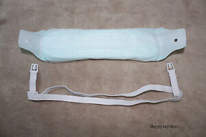 1X10 PADS FREE BELT SANITARY TOWELS PACK LOOPED EXTRA LONG 12"or 32cm HOSPITAL.r