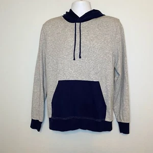Lucky Brand Men’s Gray And Navy French Terry Pullover Hoodie Sz M - Picture 1 of 9