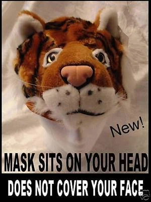 SOMBRERO DE TIGRE Bengals PELUCHE Máscara de cabeza ADULTO no cubre tu cara VENDEDOR DE EE. UU. ¡Rápido! Foto 1 de 4