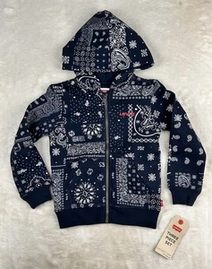 Levi's Hoodie Toddler Sz 3T Blue Paisley Bandanna Full Zip Sweatshirt NWT Jacket - Picture 1 of 10