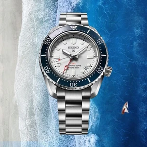SEIKO NWT PROSPEX 1968 HERITAGE GMT DIVER SILVERY WHITE DIAL AUTO 72HR SPB519 US - Picture 1 of 10