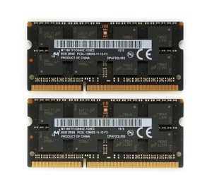 Micron 16GB 2X8GB DDR3L 2RX8 1600MHz PC3L-12800S 204pin Laptop Memory RAM Apple - Picture 1 of 1