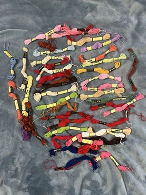 40+ Skeins Random Colors Cotton Floss Sewing Cross Stitch Embroidery Bracelets - Image 1 of 3