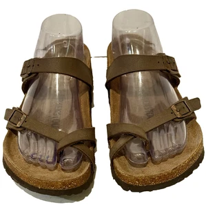 Birkenstock Mocha Mayari Sandals Women's SIZE EU 39/US 8-8.5 Birko-Flor Leather - Picture 1 of 8