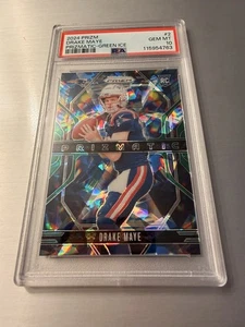 2024 Panini Prizm Prizmatic Drake Maye #2 Green Ice Prizm (RC) PSA 10 - Bild 1 von 2