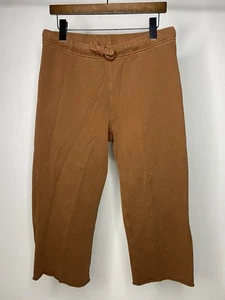 Frank & Eileen Women's Medium Catherine Sweatpants Brown Cotton USA Made Crop - Picture 1 of 7