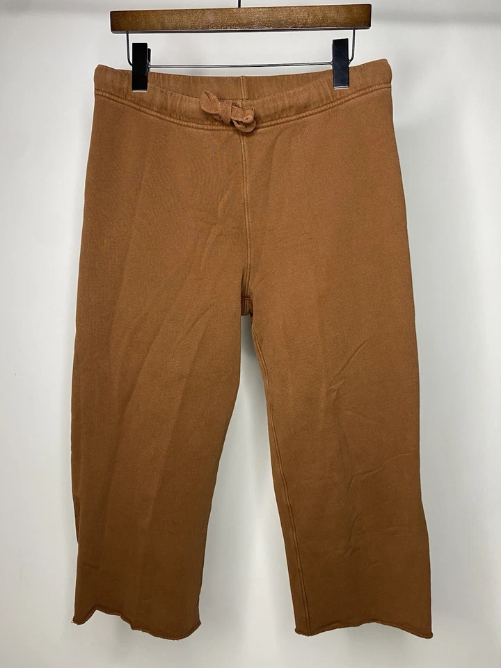 Frank & Eileen Women's Medium Catherine Sweatpants Brown Cotton USA Made Crop - Image 1 of 4