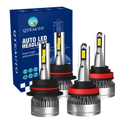 4PC 9007/HB5 H8/H9/H11 LED Fog Light High Beam Low Beam For 2007-2013 Suzuki SX4 - Image 1 of 4