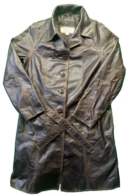 Gabardina vintage Wilsons Leather Máxima para mujer grande marrón longitud media Y2K Foto 1 de 4