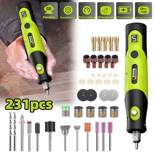 Mini amoladora eléctrica taladro pluma de grabado máquina pulidora herramienta giratoria 231 piezas - Imagen 1 de 14