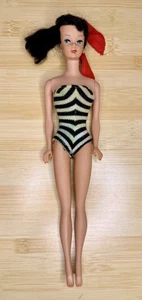Traje de baño vintage Barbie morena con sombra de ojos azul RARO cebra - Imagen 1 de 20