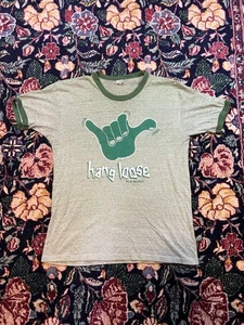 1960/70S Hawaii Hang Loose Souvenir T-Shirt, Hanes Size Large - Picture 1 of 5
