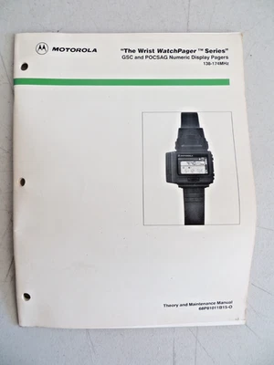 Motorola "The Watch WristPager Series" Manual de Mantenimiento Foto 1 de 3
