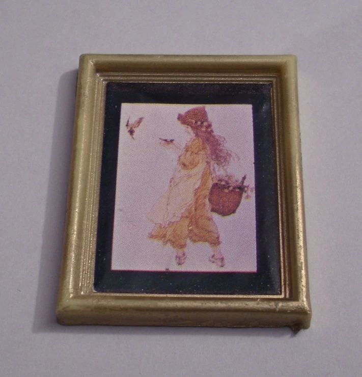 Melody Jane Miniatur-Gemälde „Renoir Blumen“ In Goldrahmen – Puppenhaus-Zubehör Maßstab 1:12