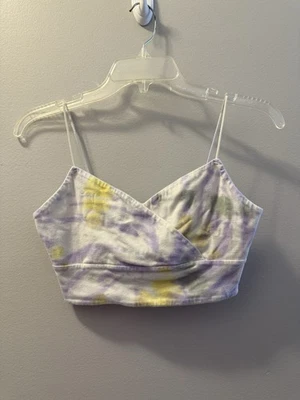 Aeropostale серьезно мягкий банджи Cami галстук краситель фиолетовый/желтый размер S ретро 90-х - Изображение 1 из 4