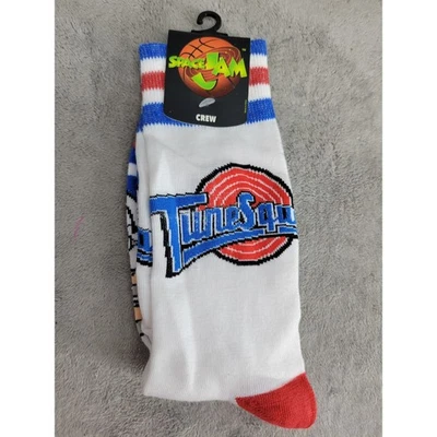 Calcetines Space Jam Crew Tunes Squad Bioworld Warner Bros Rojo Blanco Azul Talla 10-13 Foto 1 de 4