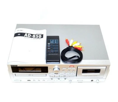 Teac Cassette Deck Reproductor de CD AD-850-SE/S USB Grabadora Entrada de micrófono Eco Karaoke Foto 1 de 4