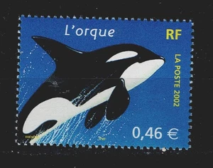 Francobollo Francia Fauna Vita Marina Balena assassina 2002 MNH A-24 - Foto 1 di 1