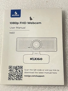 NexiGo N60 1080P USB HD Webcam -USER MANUAL ONLY (V15) - Bild 1 von 3