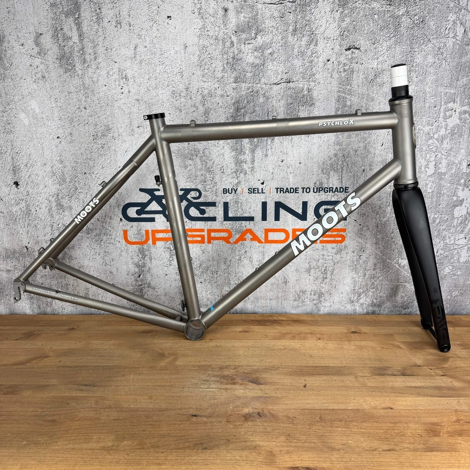 Low Mile! 2013 Moots Psychlo X 56cm Titanium CX Disc Frameset 700c Enve AR Fork - Image 1 of 4