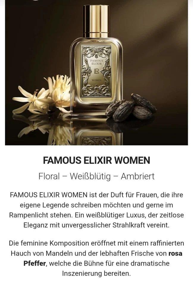 LR Famous Elixir Damenduft Parfum *Neu* 100ml - Bild 1 von 1