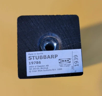 IKEA Stubbarp 19786 Leg Black New - Image 1 of 4