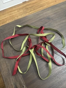Authentic GUCCI Ribbon - One Green - One Red - Approx 90” Each - As Is - Picture 1 of 17