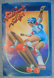 1978 Athena Skateboarding Poster Sidewalk Surfer - Peter Kelly Airbrush Artist