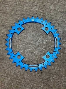 Snap BMX Products S4 104mm 4 bolt Chainring - 35t Blue - Picture 1 of 2