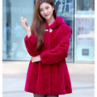 Korean Fur Hooded Coat Long Imitation Rex Rabbit Fur Fashion Loose Women Jacket